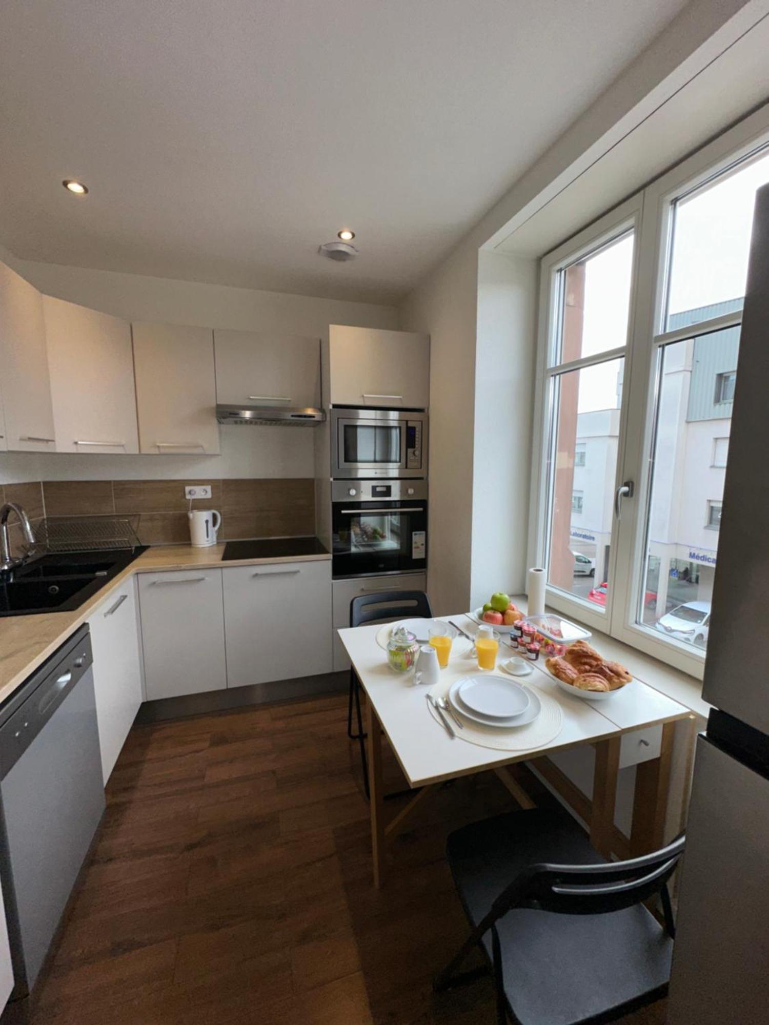 # Le 3 # Joli Appartement T3 Mulhouse Centre, Neuf, Calme Et Tout Equipe Kültér fotó
